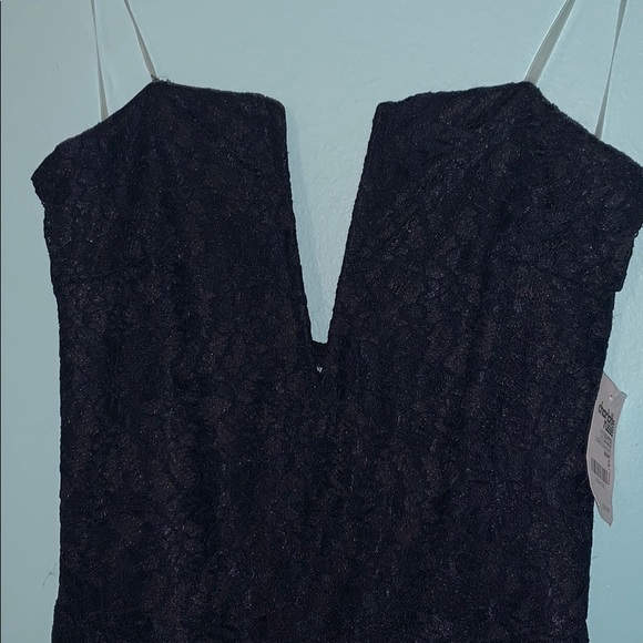 Charlotte Russe Navy Blue Strapless Lace Jumpsuit - Picture 3 of 3